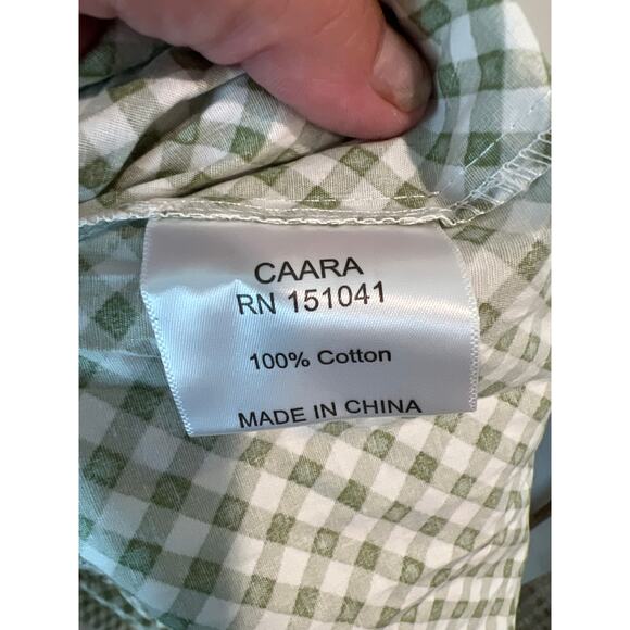 Caara size medium green & white checked midi dress - Picture 5 of 5